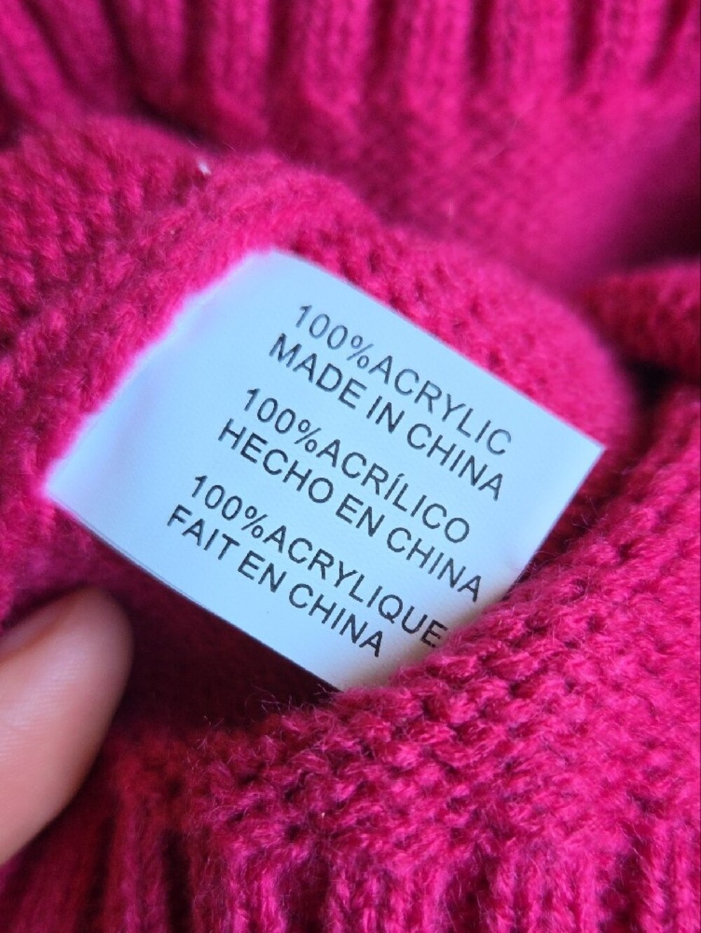 Betsey Johnson Pink Knit Beanie Multicolor Pom Pom - Picture 6 of 6